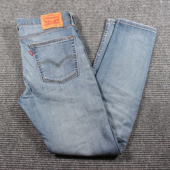 Levi’s 510 Skinny Jeans Men 32x32 Light Wash Stretch Denim Zip Fly - Picture 1 of 8